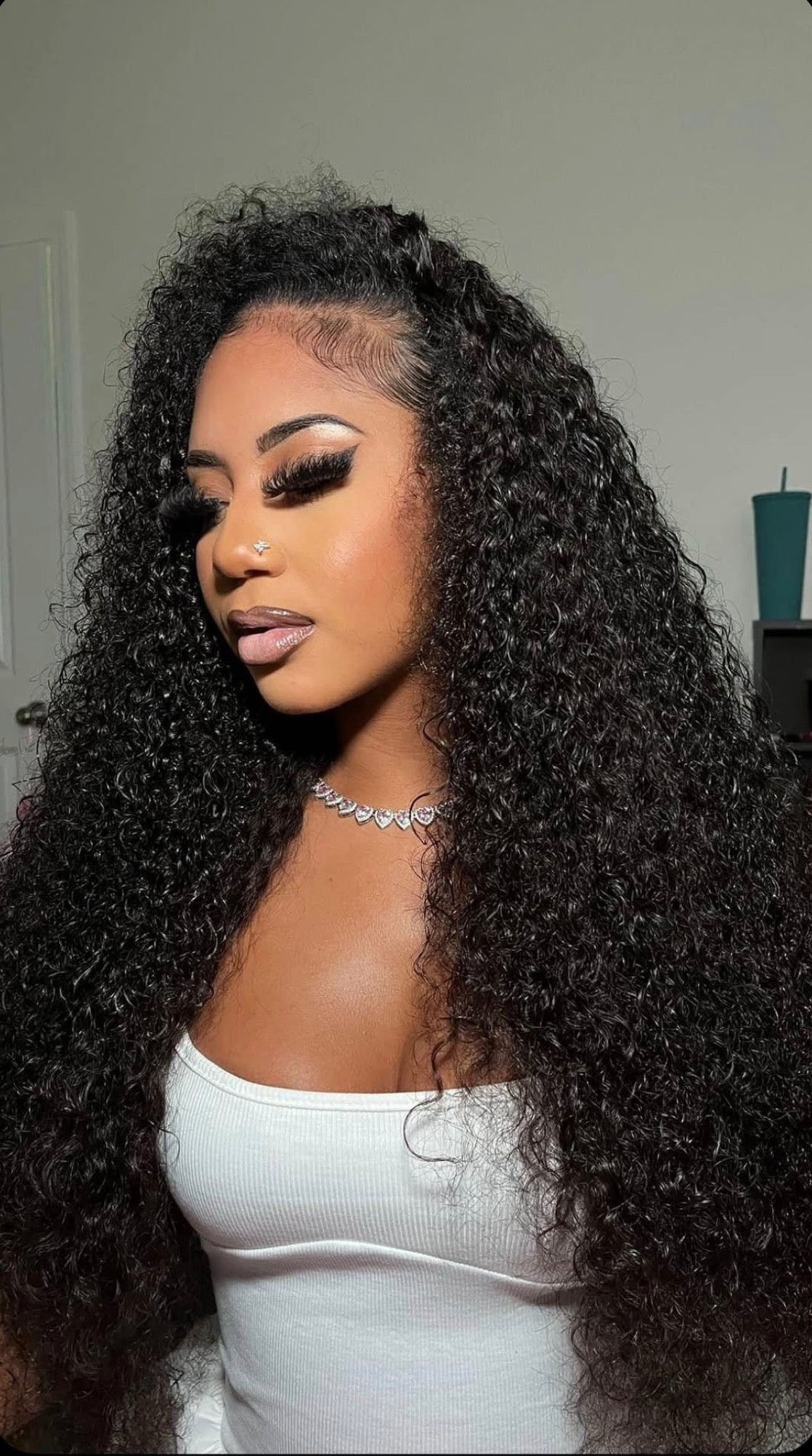 13x6 HD Lace Front Wavy Curly Wig - Natural Black