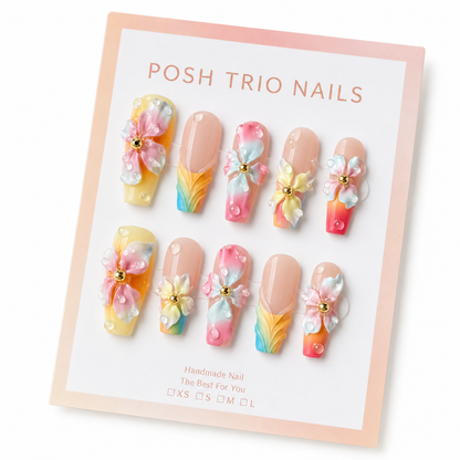 Posh Trio Sunset Paradise Long Press-On Nail Set
