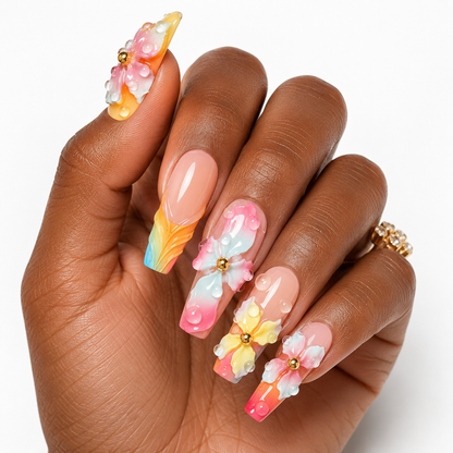 Posh Trio Sunset Paradise Long Press-On Nail Set