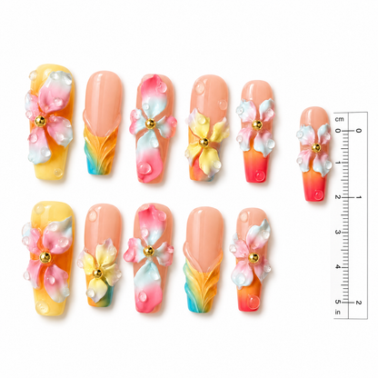 Posh Trio Sunset Paradise Long Press-On Nail Set