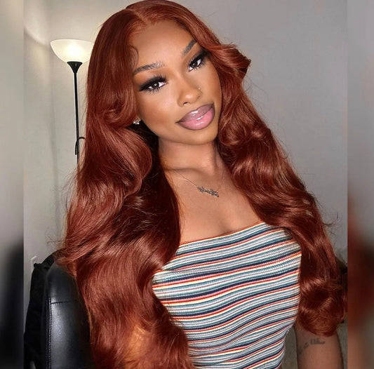 Reddish Brown 5x5 Glueless HD Lace Wig - Straight