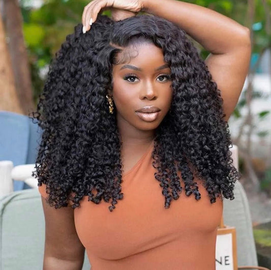 5x5 Glueless HD Lace Burmese Curly Wig – 180% Density