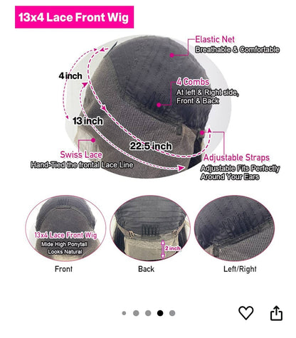 Ombre Honey Blonde | 13x4 HD Lace Frontal – 180% Density | Body Wave