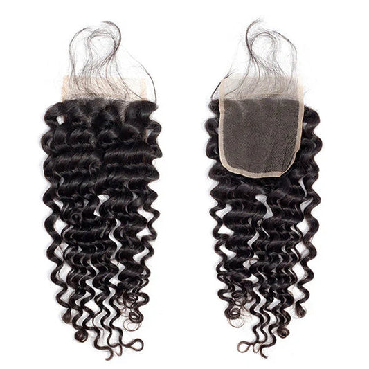 5" x 5" HD Deep Wave Lace Closure – Natural Black (#1B)