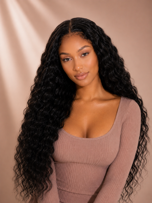 Goddess Wave Deep Wave Glueless Wig