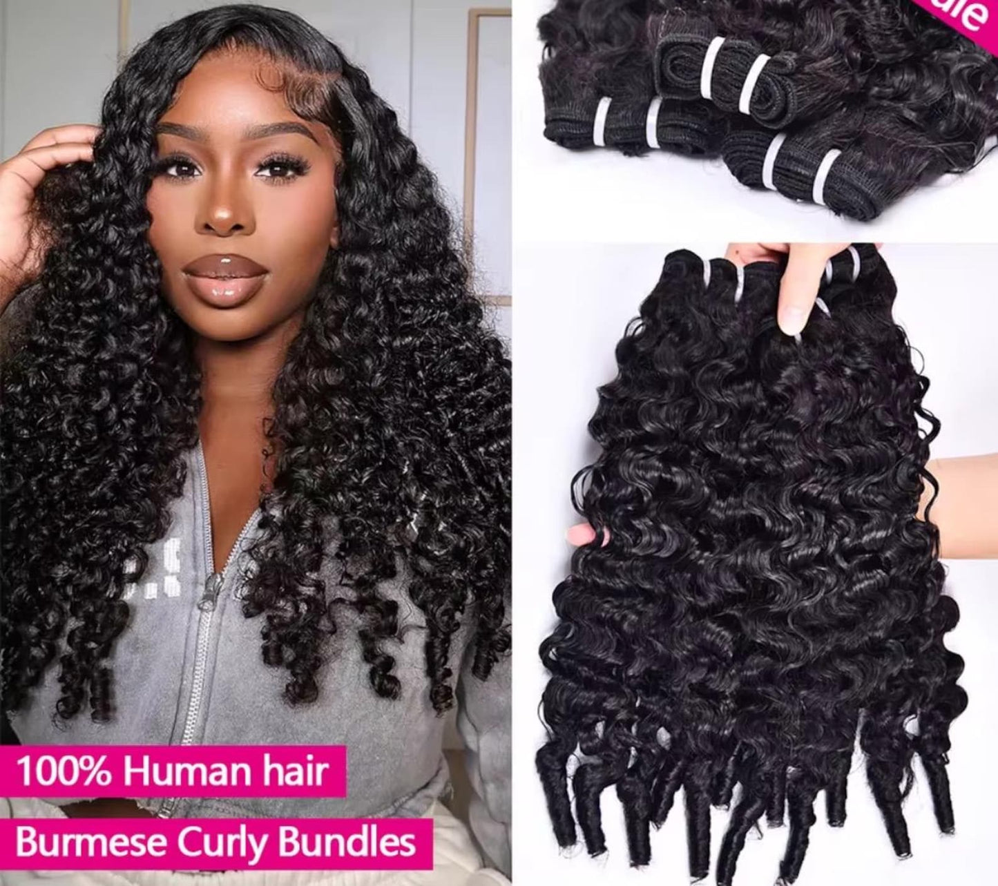 Burmese Curly Bundles | 100% Human Hair