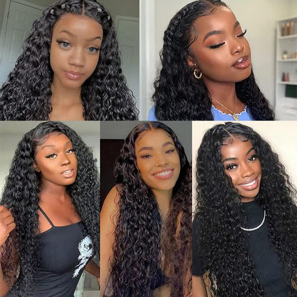 13x6 HD Lace Front Wavy Curly Wig - Natural Black